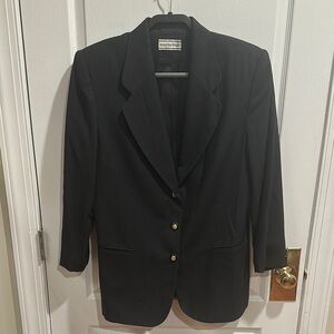 August Max Black Women's Blazer with Gold Buttons